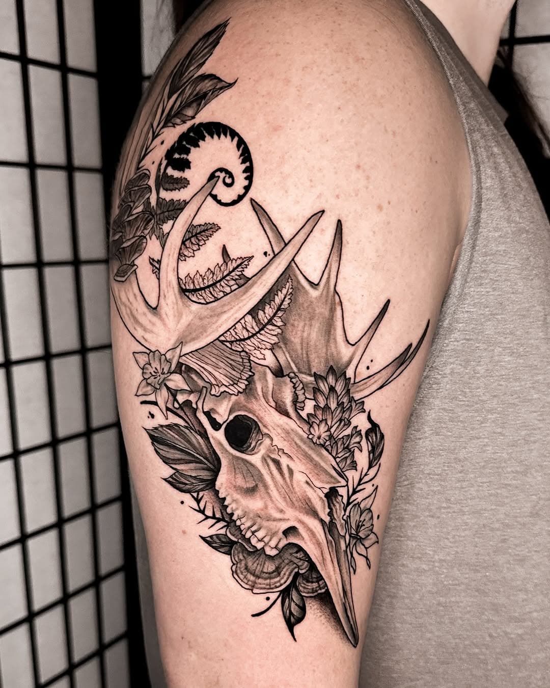 Taylin Johnson- Illustrative Blackwork tattoo